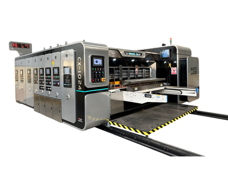 M&aacute;quina de impresi&oacute;n, indentaci&oacute;n, ranurado y troquelado a cuatro colores totalmente autom&aacute;tica tipo 1024