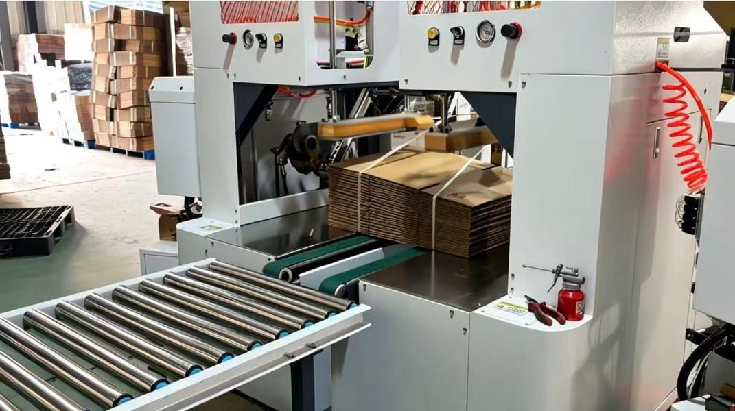 L&iacute;nea de troqueladora, ranuradora, impresora flexogr&aacute;fica de 3 colores 0924 instalada en una f&aacute;brica de cart&oacute;n en Turqu&iacute;a